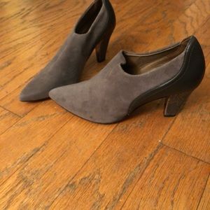 Gray Donald J. Pliner Booties with Snake Heel